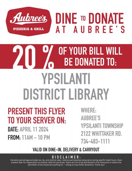 Image for event: Dine to Donate at Aubree's